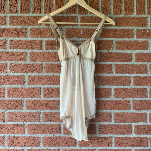 Solstice Intimates Mesh Flesh colored Bodysuit - Picture 2 of 8